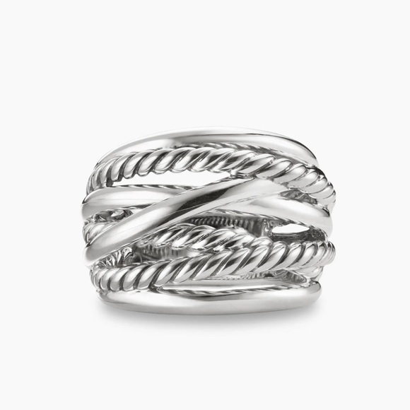 David Yurman Silver Crossover Ring